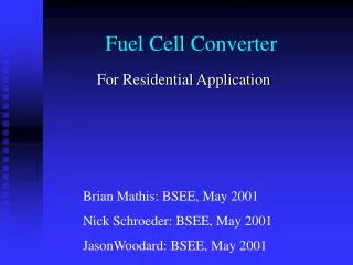 Fuel Cell Converter