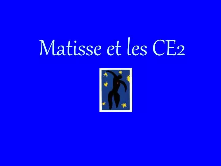 matisse et les ce2