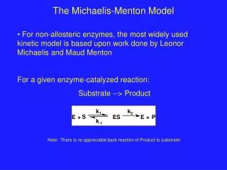 The Michaelis-Menton Model