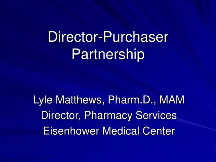 director purchaser partnership