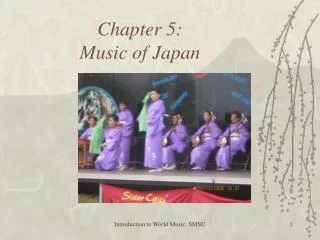 Chapter 5: Music of Japan