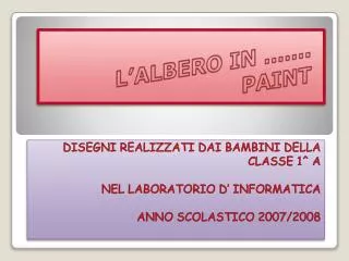 L’ALBERO IN ……. PAINT