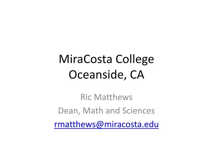 miracosta college oceanside ca