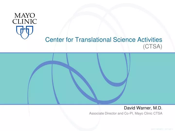 center for translational science activities ctsa