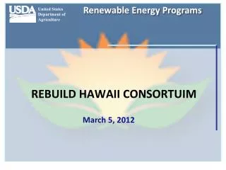 REBUILD HAWAII CONSORTUIM