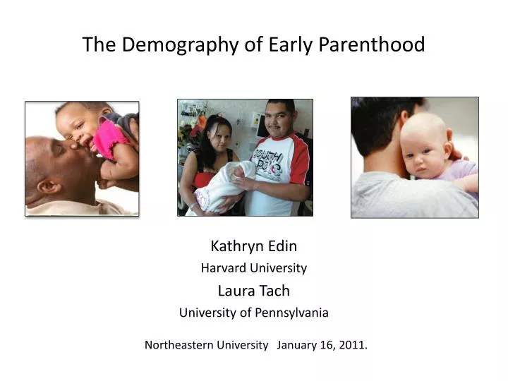 the demography of early parenthood