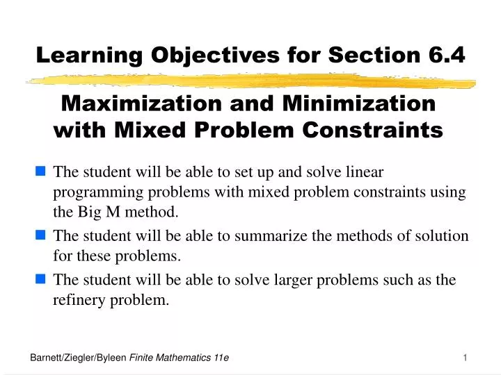 learning objectives for section 6 4
