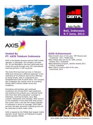Bali, Indonesia 5- 7 June, 2012