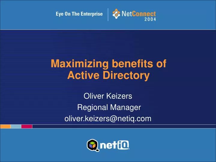 maximizing benefits of active directory