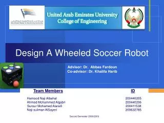 Design A Wheeled Soccer Robot