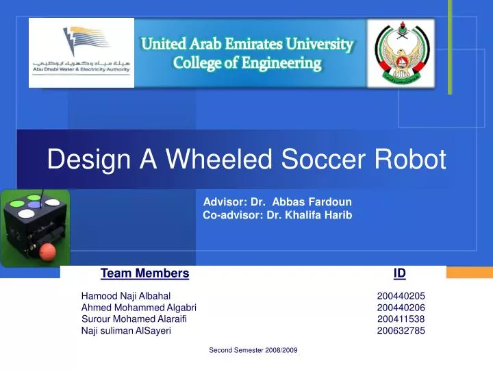 design a wheeled soccer robot