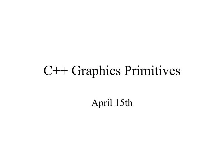 c graphics primitives