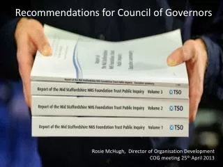 Recommendations for Council of Governors