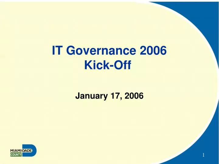 it governance 2006 kick off