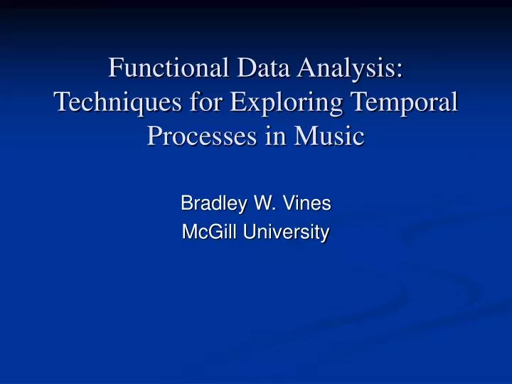 functional data analysis techniques for exploring temporal processes in music