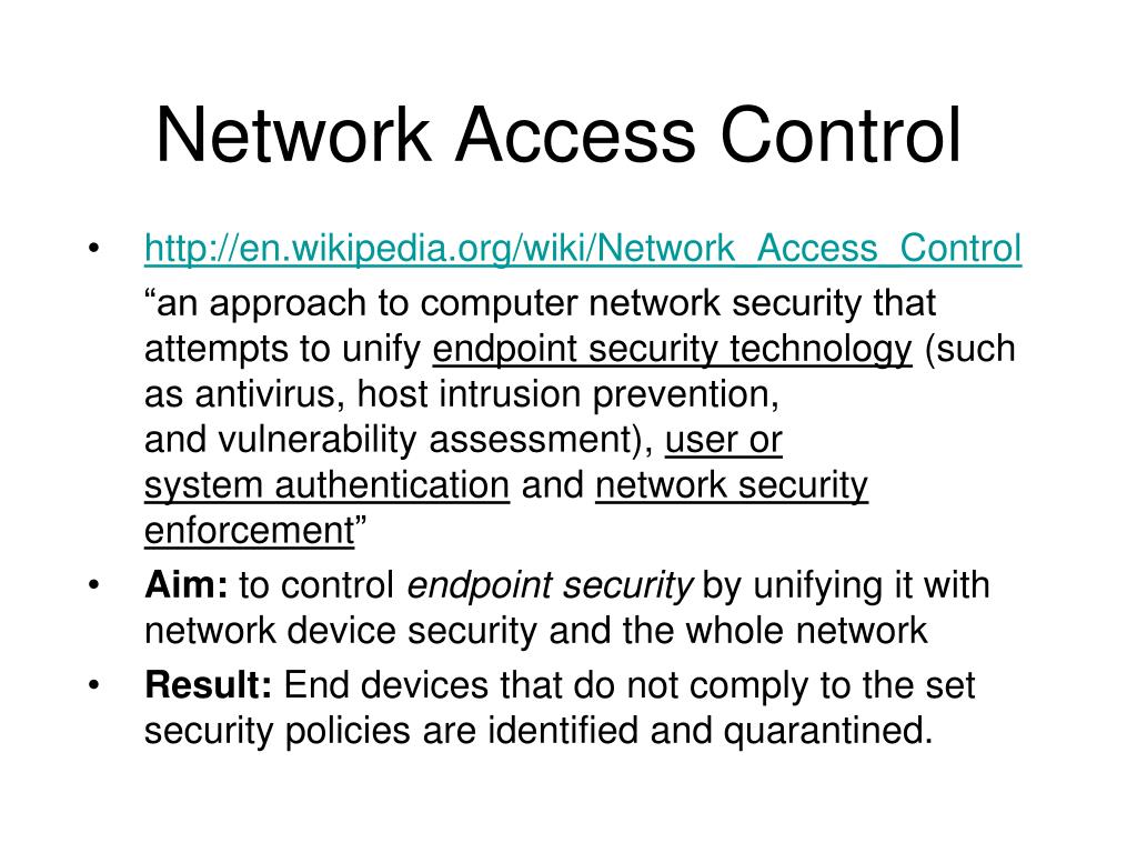 PPT - Network Access Control PowerPoint Presentation, free download ...