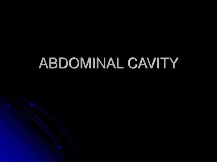 abdominal cavity