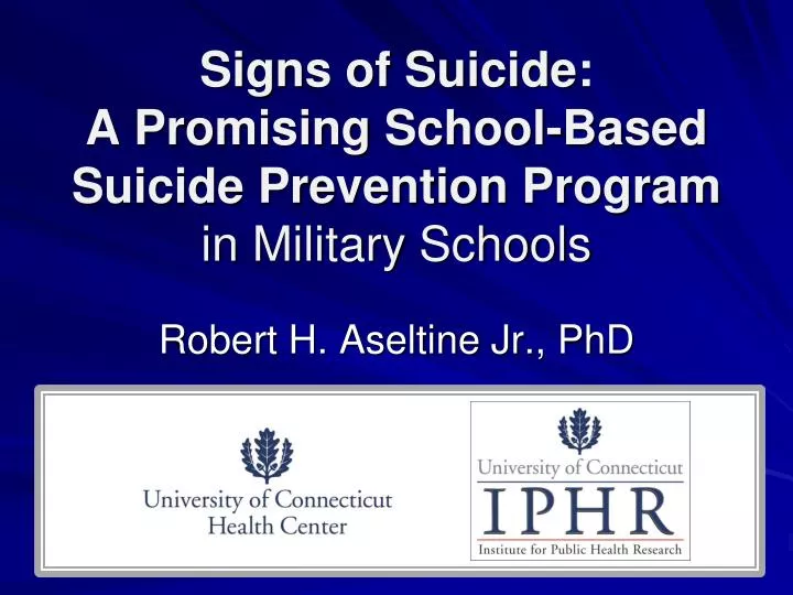 signs of suicide a promising school based suicide prevention program in military schools
