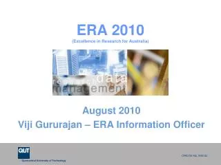 ERA 2010 (Excellence in Research for Australia)