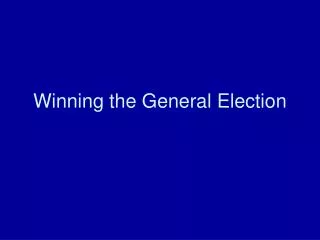 Winning the General Election
