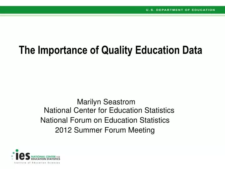 the importance of quality education data