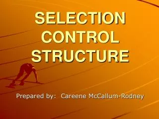 SELECTION CONTROL STRUCTURE