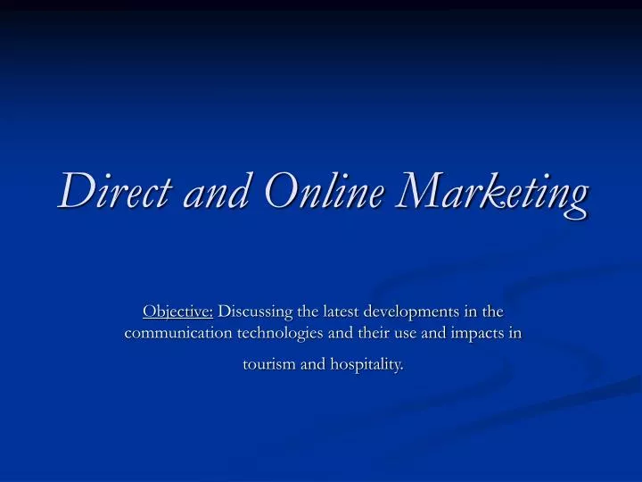 direct and online marketing