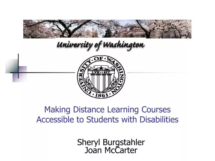 making distance learning courses accessible to students with disabilities