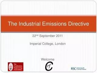 The Industrial Emissions Directive