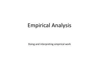 Empirical Analysis