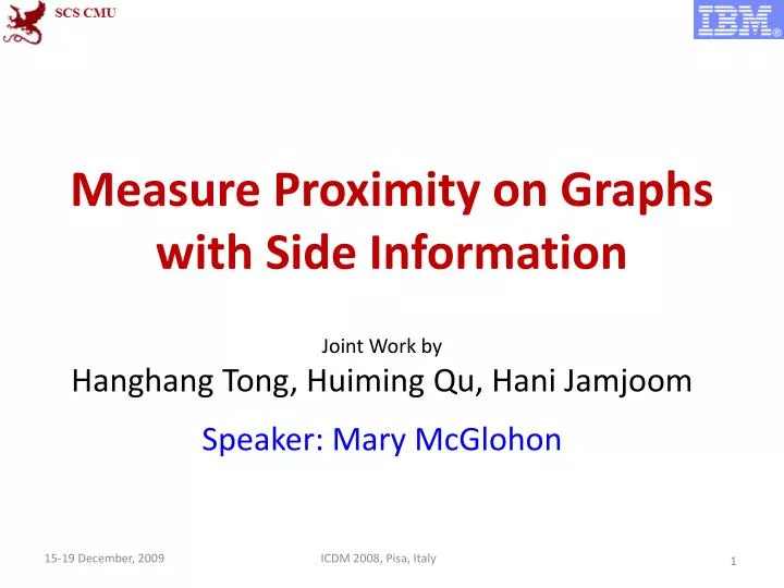 measure proximity on graphs with side information