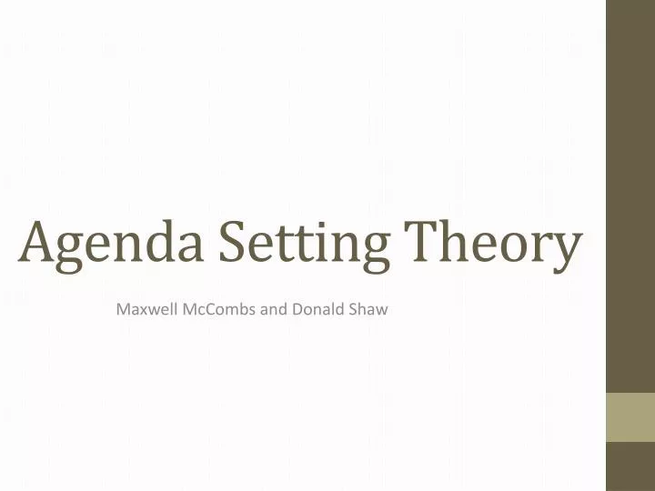 agenda setting theory