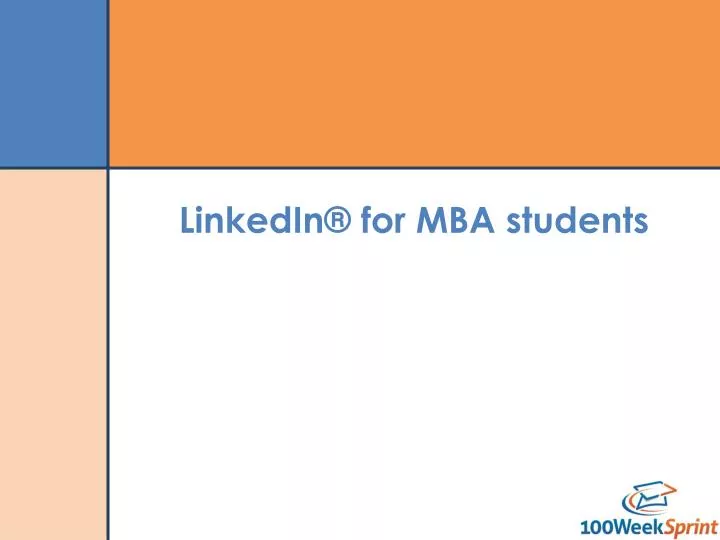 linkedin for mba students