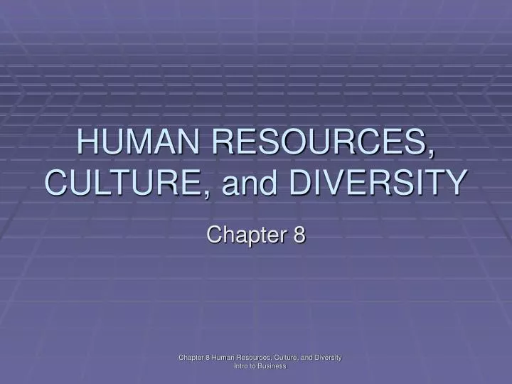 human resources culture and diversity