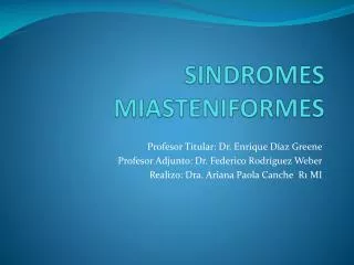 sindromes miasteniformes