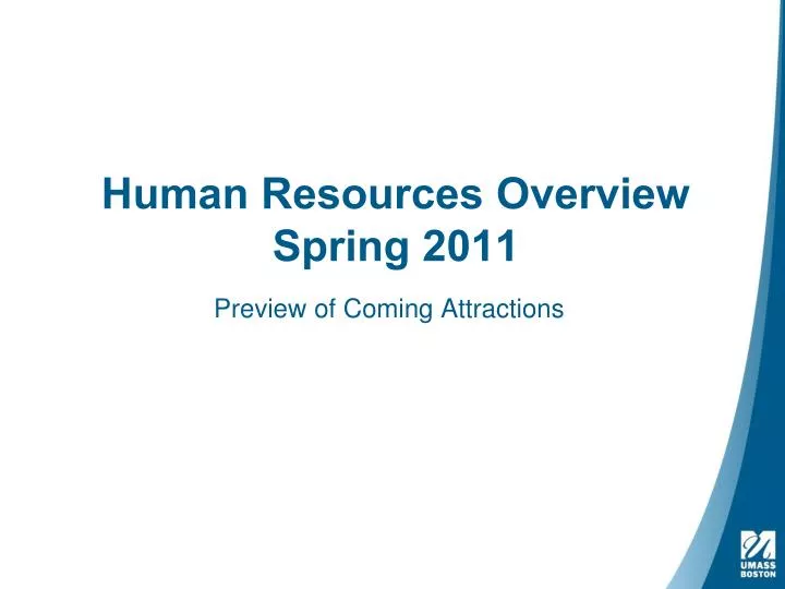human resources overview spring 2011