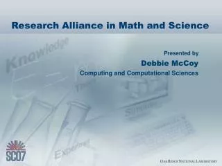 Research Alliance in Math and Science