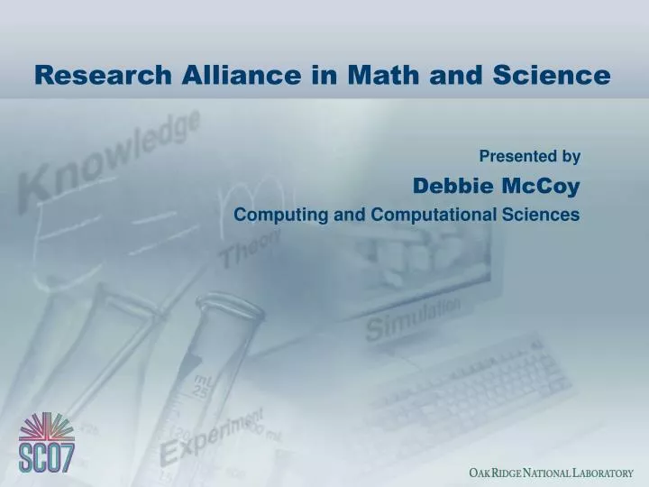 research alliance in math and science