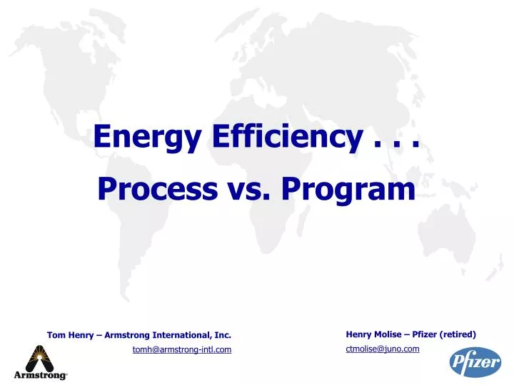 energy efficiency process vs program