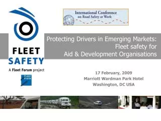Protecting Drivers in Emerging Markets: Fleet safety for Aid &amp; Development Organisations