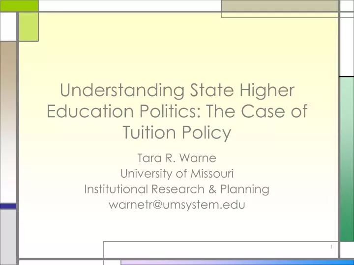 understanding state higher education politics the case of tuition policy