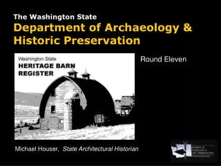 The Washington State Department of Archaeology &amp; Historic Preservation