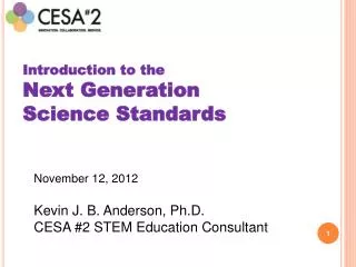 Introduction to the Next Generation Science Standards