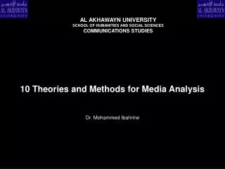 10 Theories and Methods for Media Analysis