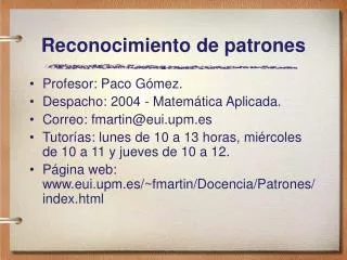 reconocimiento de patrones