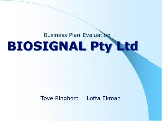 BIOSIGNAL Pty Ltd