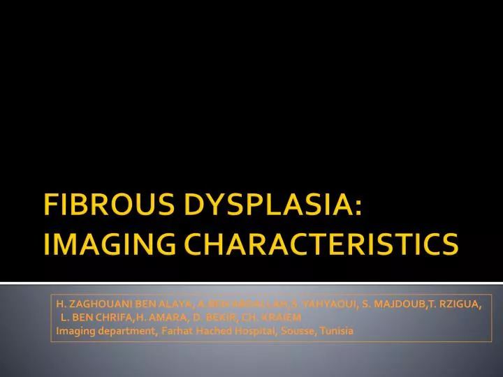 fibrous dysplasia imaging characteristics