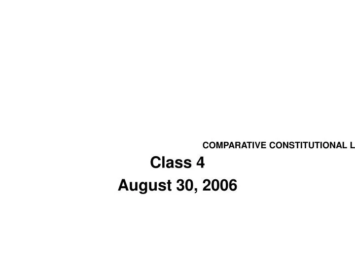 class 4 august 30 2006