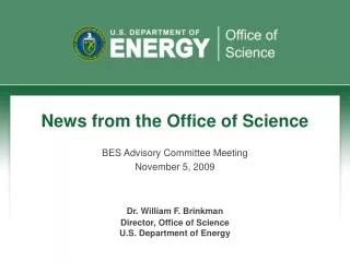 News from the Office of Science