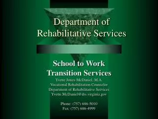 Department of Rehabilitative Services
